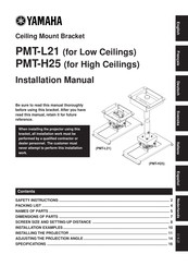 Yamaha PMT-H25 Installation Manual