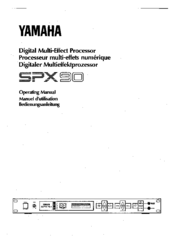 Yamaha SPX90 Operating Manual