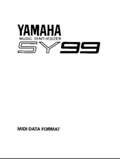 Yamaha SY99 Manuals | ManualsLib