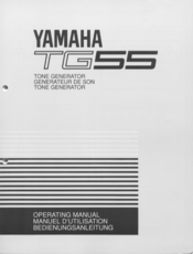 Yamaha TG55 Operating Manual