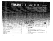 Yamaha TT-400 Owner's Manual