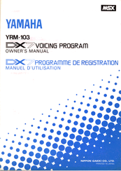 Yamaha YRM-103 Owner's Manual