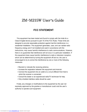 Zalman Trimon ZM-M215W User Manual