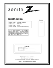 Zenith TRK4000 User Manual