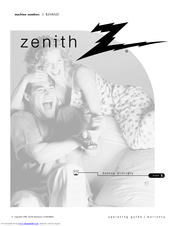 Zenith B25A02Z Operating Manual