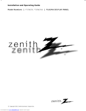 Zenith P50W26 Installation And Operating Manual