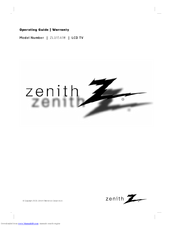 Zenith ZLD15A1B Operating Manual