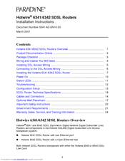 Paradyne Hotwire 6341 Installation Instructions Manual