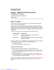 Paradyne Hotwire 5446 Installation Instructions Manual