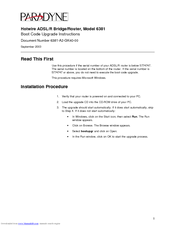 Paradyne Hotwire 6381 Upgrade Instructions