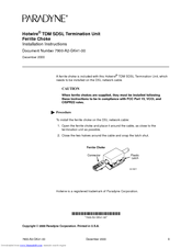 Paradyne HOTWIRE 7900 Installation Instructions
