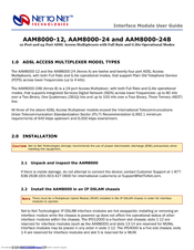Net to Net Technologies AAM8000-12 User Manual