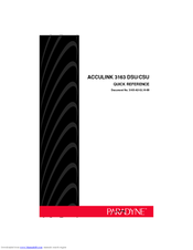 Paradyne ACCULINK 3163 DSU Quick Reference
