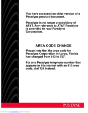 Paradyne 317 E1 series Operator's Manual