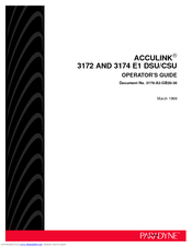 Paradyne ACCULINK 3172 CSU Operator's Manual