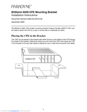 Paradyne BitStorm 6200 Installation Instructions