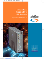 Allied Data Technologies CopperJet 812 Installation Manual