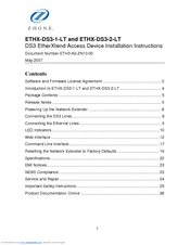 Zhone ETHX-DS3-2-LT Installation Instructions Manual