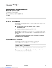 Paradyne AT-PWR4 Installation Instructions Manual
