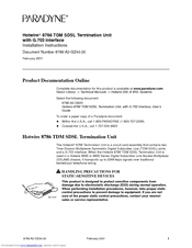 Paradyne Hotwire 8786 Installation Instructions Manual