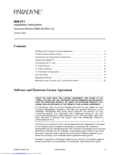 Paradyne MIM-2T1 Installation Instructions Manual