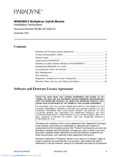 Paradyne MUM2000-2 Installation Instructions Manual