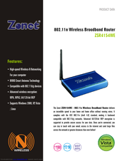 Zonet ZSR4154WE Product Data