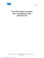 VIA Technologies ZUC2400 Driver Installation Manual