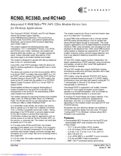 Conexant RC1440D Technical Manual