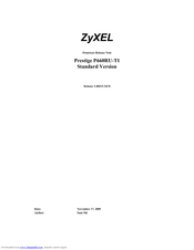 ZyXEL Communications Prestige P660RU-T1 Firmware Release Notes