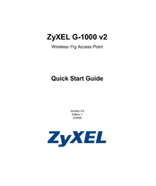 ZyXEL Communications G-1000 V2 Quick Start Manual
