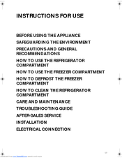 SMEG CR325A1 Instructions For Use Manual