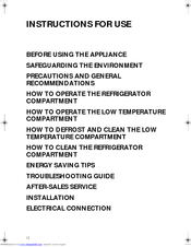 SMEG FR132A7 Instructions For Use Manual