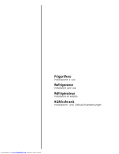 SMEG FR300SE/1 Installation And Use Manual