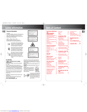 THOMSON CS1200VD - PART 1 Safety Information Manual