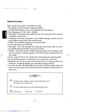 THOMSON DSR100T User Manual