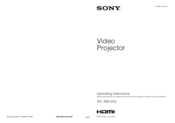 Sony VPL-BW120S Operating Instructions Manual