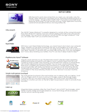 Sony SVT13113FXS Specifications