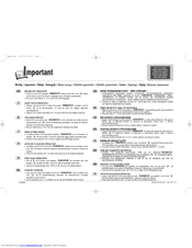 THOMSON DTH5200 - IMPORTANT Manual