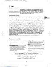 THOMSON DTH8560E Manual