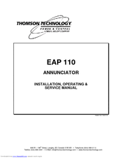 THOMSON EAP 110 Installation & Operating Instructions Manual