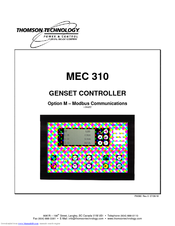 Thomson MEC 310 - GENSET CONTROLLER WITH MODBUS Manual
