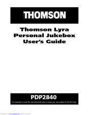 THOMSON Lyra PDP2840 User Manual