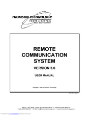 THOMSON REMOTE COMMUNICATION - V3.0 User Manual