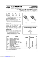 THOMSON STP6NA60FI Applications