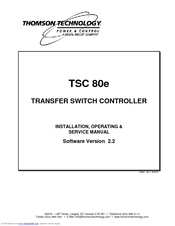 THOMSON TSC 80E - V2.2 Service Manual