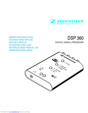 SENNHEISER DSP 360 - SHORT Instructions For Use Manual