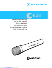 SENNHEISER E 903 Instruction Manual