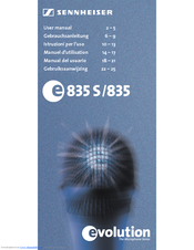 SENNHEISER Evolution E 835 User Manual