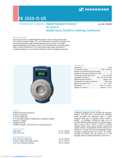 SENNHEISER EK 2020-D Product Sheet